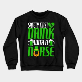 safety first drink with a norse Crewneck Sweatshirt